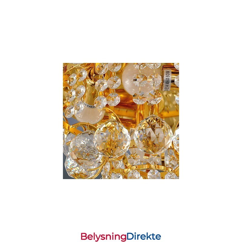 Moderne Krystallinnfelt Med 5 Lys