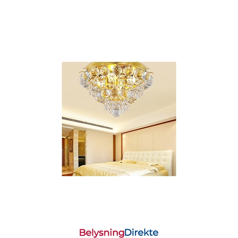 Moderne Krystallinnfelt Med 5 Lys