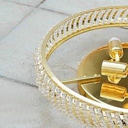 Luksuriøs Taklampe Med 4 Lys I Gyllen