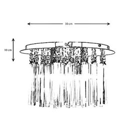 Moderne Krystall Halvinnfelt Lampe Med 4 Lys (G9-Pæresokkel)