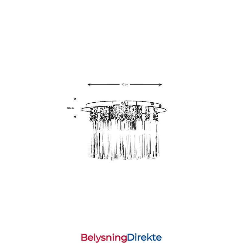 Moderne Krystall Halvinnfelt Lampe Med 4 Lys (G9-Pæresokkel)