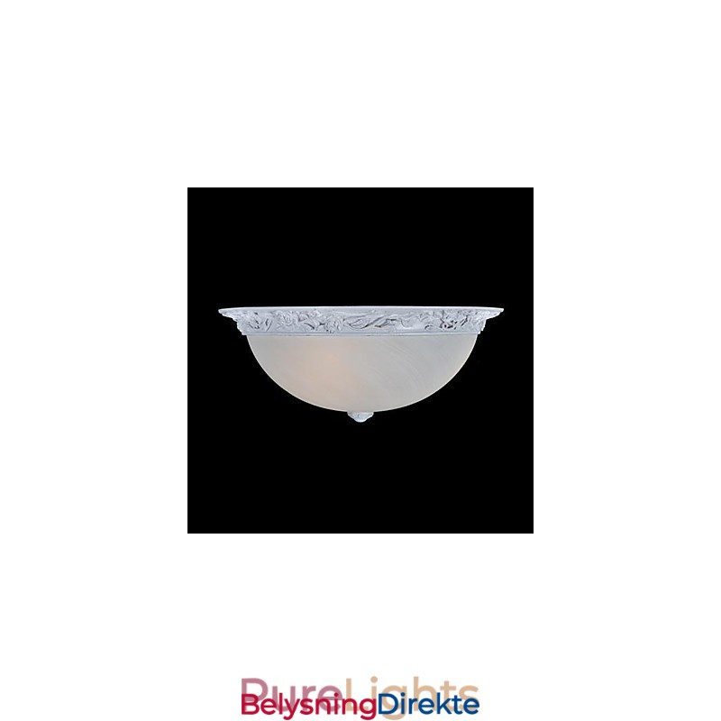 Hvit Innfelt Lampe I Glassharpiks, Europeisk Klassisk