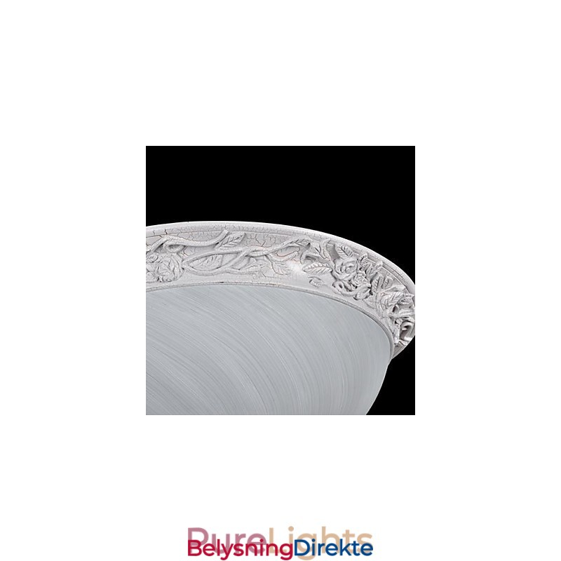 Hvit Innfelt Lampe I Glassharpiks, Europeisk Klassisk