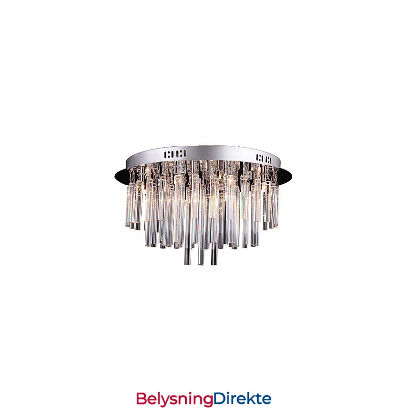 Moderne Krystalllysekrone Med 12 Lys