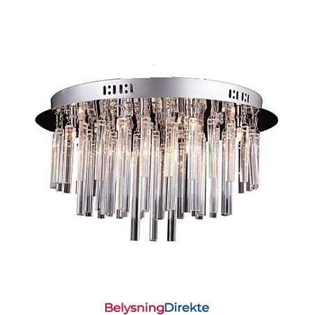 Moderne Krystalllysekrone Med 12 Lys