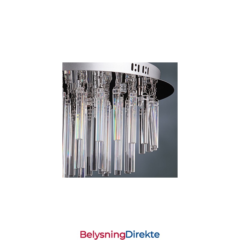 Moderne Krystalllysekrone Med 12 Lys