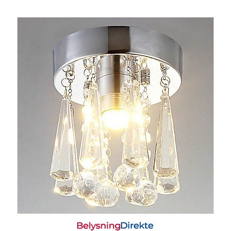 1 Lys Halvinnfelt Montering I Krystall