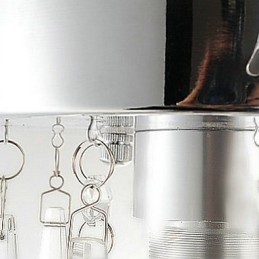 1 Lys Halvinnfelt Montering I Krystall