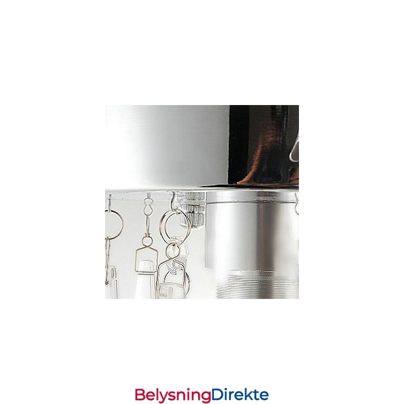 1 Lys Halvinnfelt Montering I Krystall