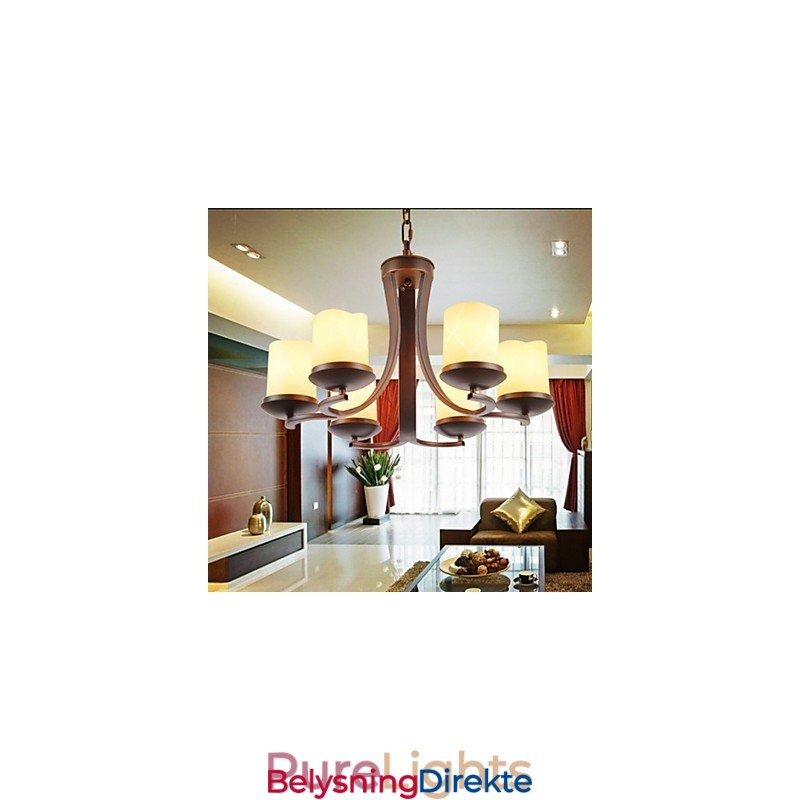 Tradisjonell Klassisk Retro Mini-Stil Maleri Metalllysekrone