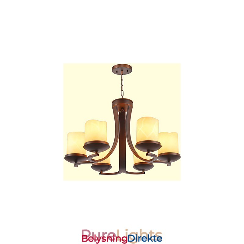 Tradisjonell Klassisk Retro Mini-Stil Maleri Metalllysekrone