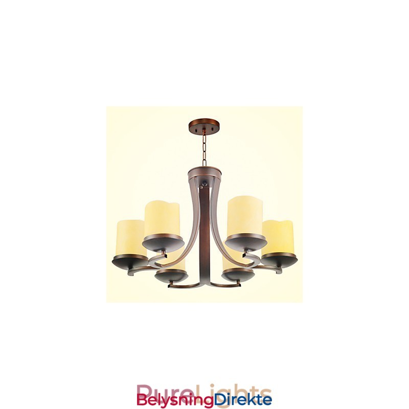 Tradisjonell Klassisk Retro Mini-Stil Maleri Metalllysekrone