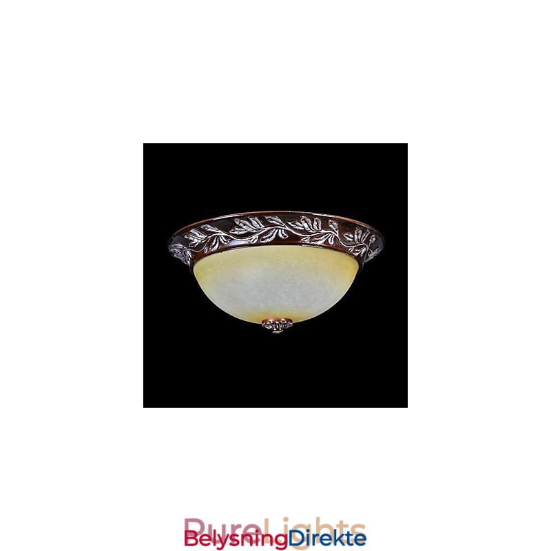 Innfelt Lampe Hvit Gul Glass Harpiks Sølv Utskjæring Europeisk Klassisk