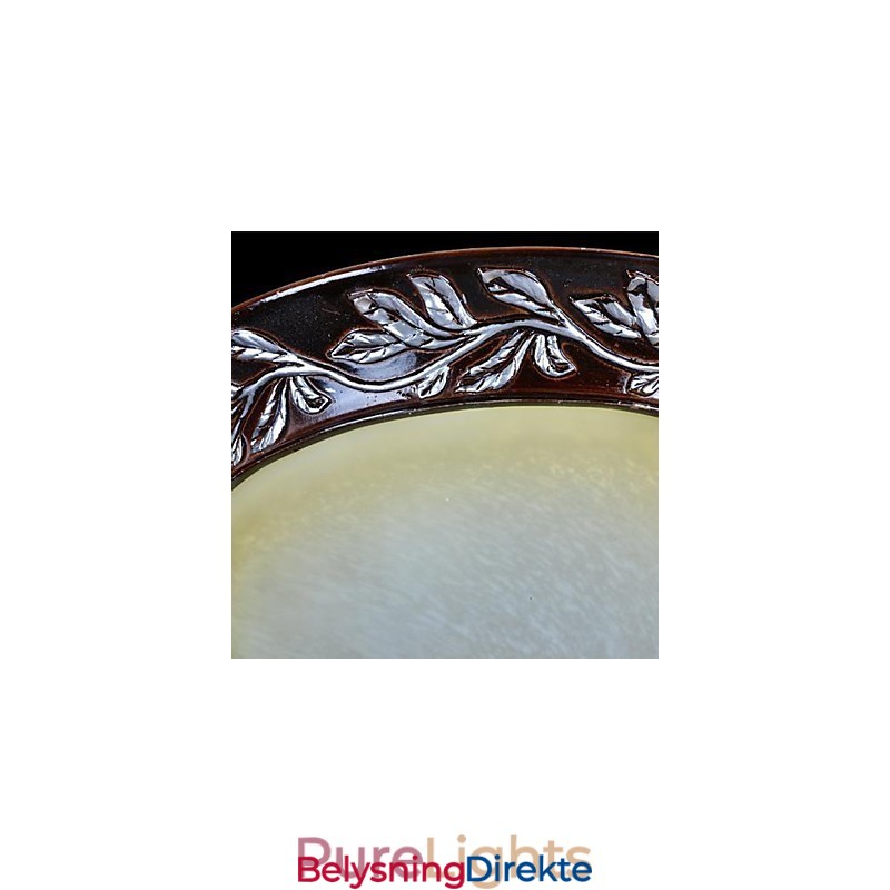 Innfelt Lampe Hvit Gul Glass Harpiks Sølv Utskjæring Europeisk Klassisk