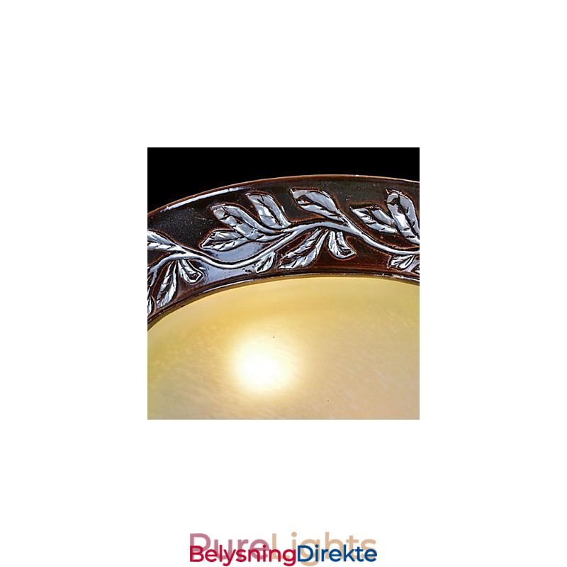 Innfelt Lampe Hvit Gul Glass Harpiks Sølv Utskjæring Europeisk Klassisk