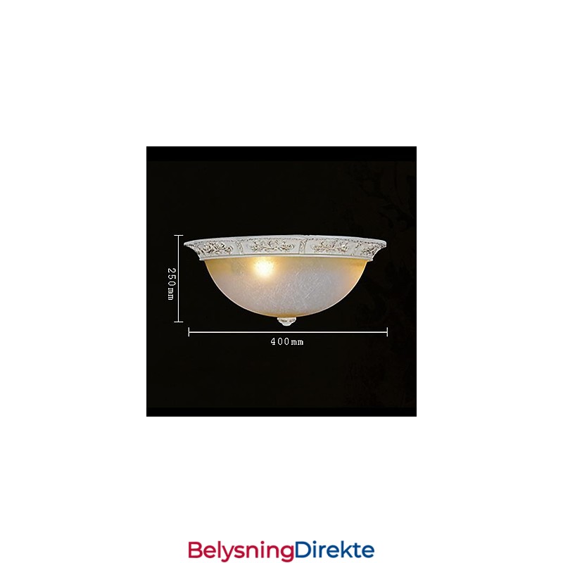 Hvit Innfelt Lys Gul Hvit Glass Harpiks Mønster Utskjæring Europeisk Klassisk