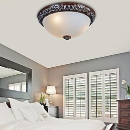 Innfelt Lampe I Glassharpiks, Sølvutskjæring, Europeisk Klassisk