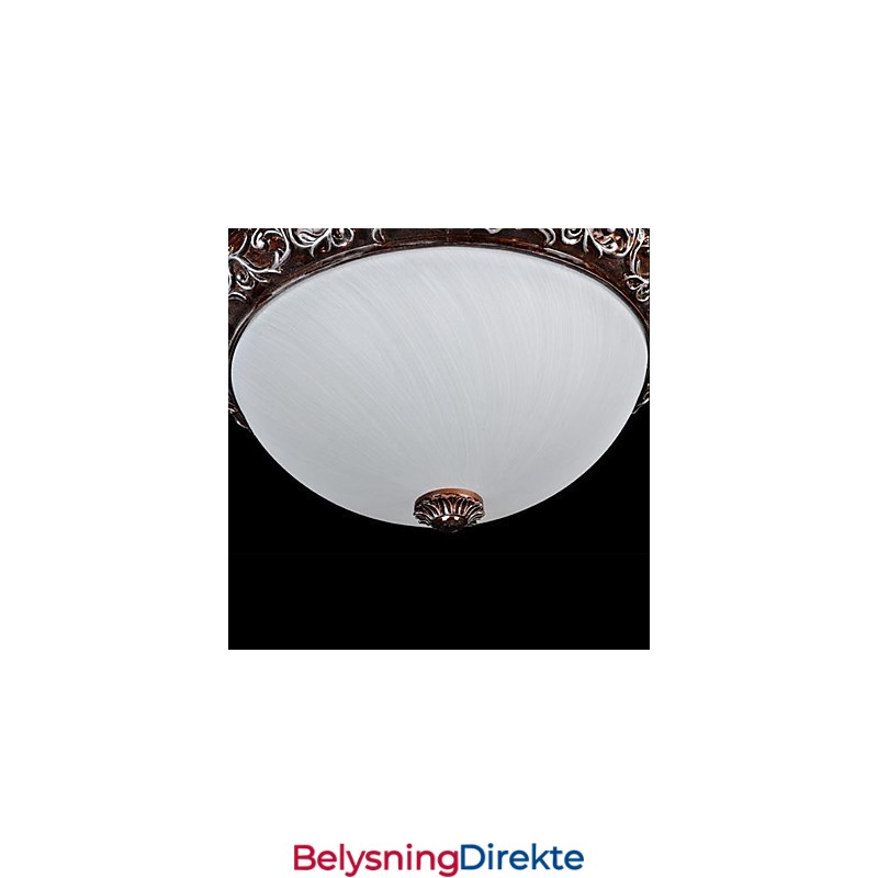 Innfelt Lampe I Glassharpiks, Sølvutskjæring, Europeisk Klassisk