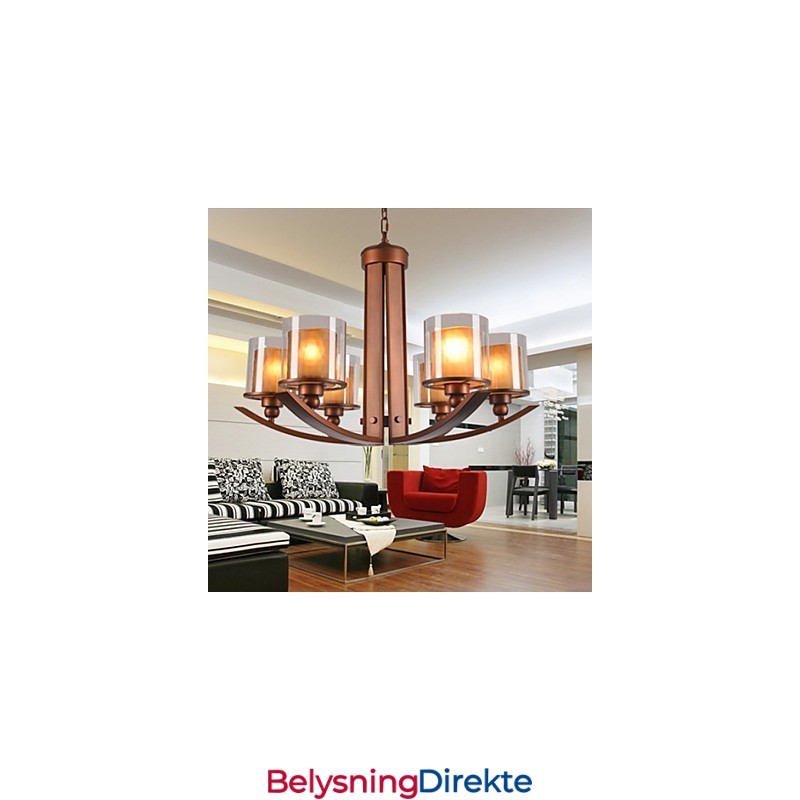 Tradisjonell Klassisk Retro Mini-Stil Maleri Metalllysekrone