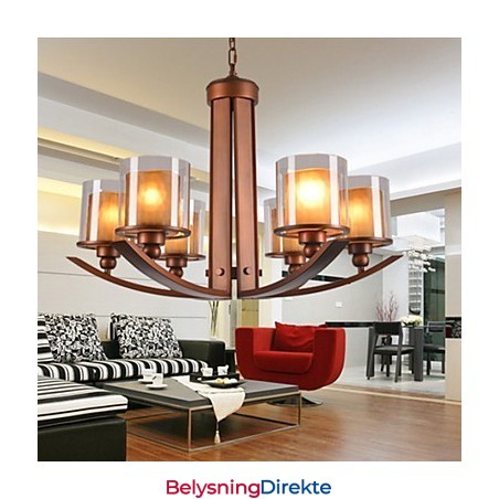 Tradisjonell Klassisk Retro Mini-Stil Maleri Metalllysekrone