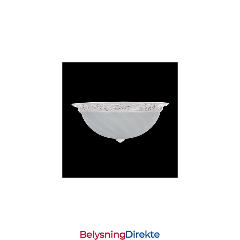 Hvit Innfelt Lampe I Glassharpiks, Europeisk Klassisk