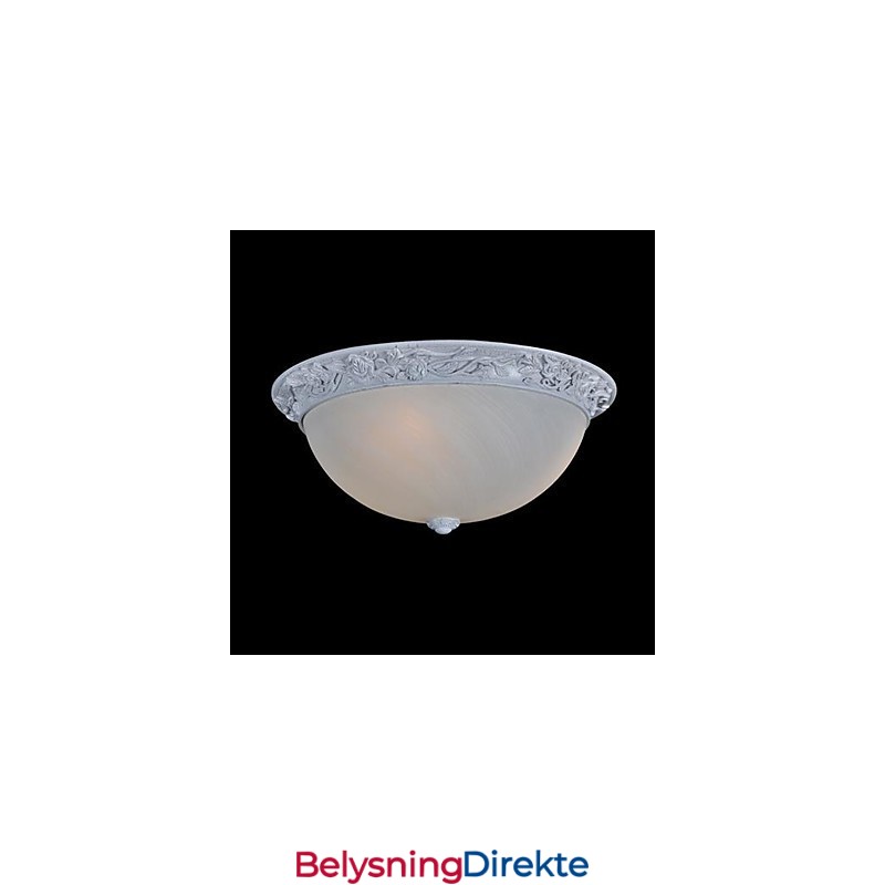 Hvit Innfelt Lampe I Glassharpiks, Europeisk Klassisk