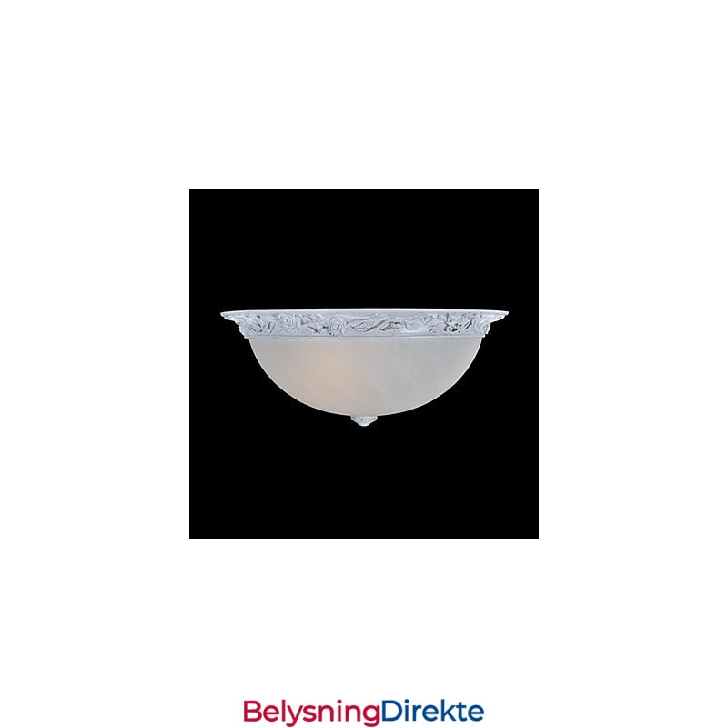 Hvit Innfelt Lampe I Glassharpiks, Europeisk Klassisk