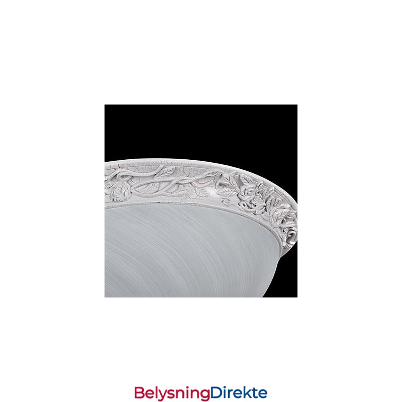 Hvit Innfelt Lampe I Glassharpiks, Europeisk Klassisk