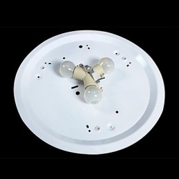 Hvit Innfelt Lampe I Glassharpiks, Europeisk Klassisk