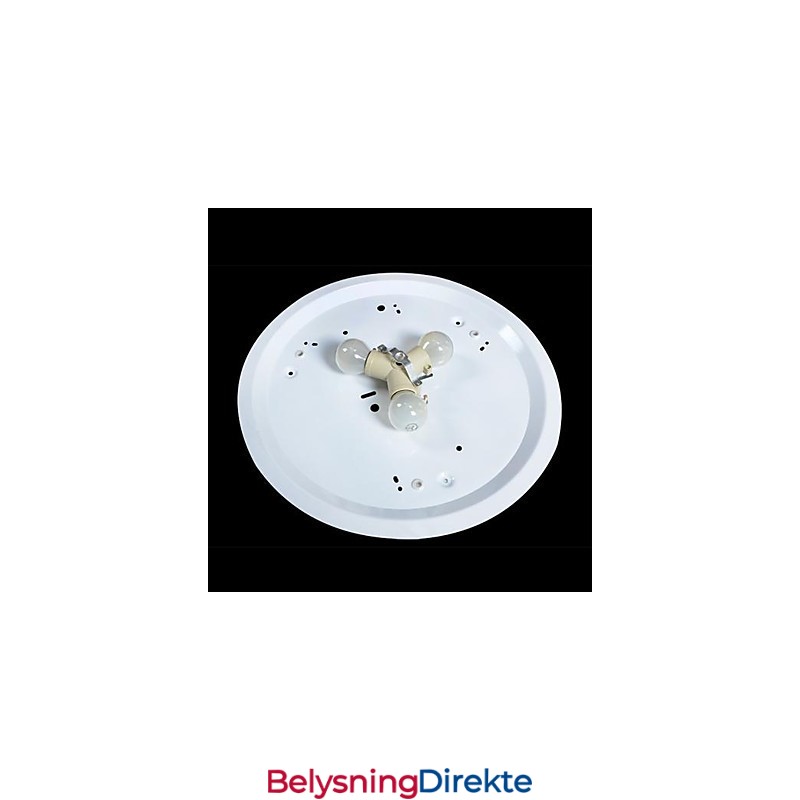 Hvit Innfelt Lampe I Glassharpiks, Europeisk Klassisk