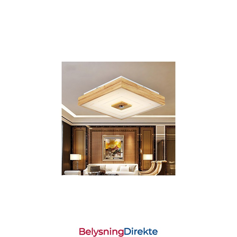 Moderne Samtids Mini-Stil Maleri Tre Bambus Innfelt Montering