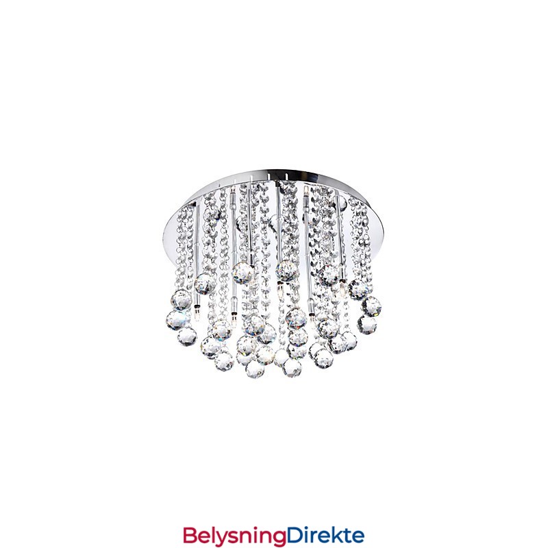 Moderne Krystall Halvinnfelt Lampe Med 8 Lys (G4-Pæresokkel)