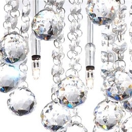 Moderne Krystall Halvinnfelt Lampe Med 8 Lys (G4-Pæresokkel)