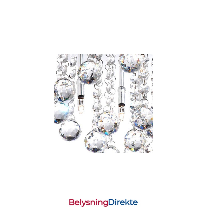 Moderne Krystall Halvinnfelt Lampe Med 8 Lys (G4-Pæresokkel)