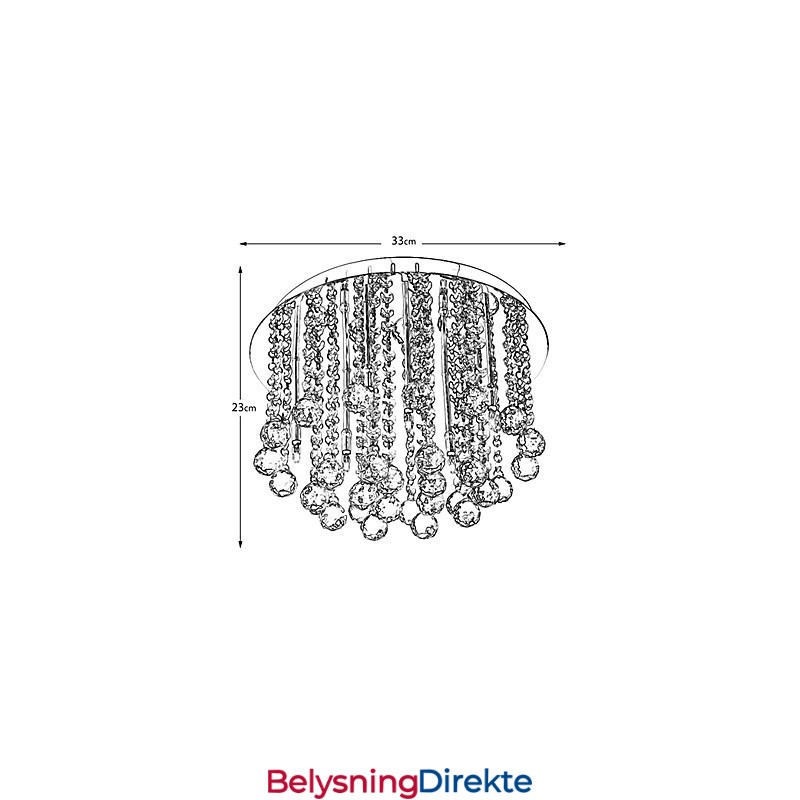 Moderne Krystall Halvinnfelt Lampe Med 8 Lys (G4-Pæresokkel)