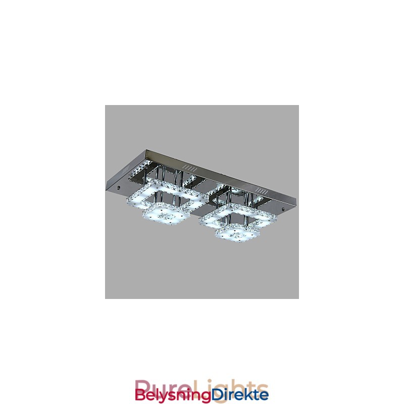 Moderne Samtids Krystall Krom Metall Innfelt Montering