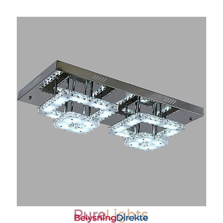 Moderne Samtids Krystall Krom Metall Innfelt Montering