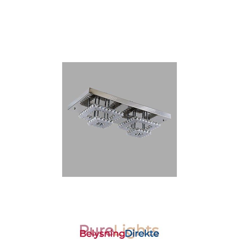 Moderne Samtids Krystall Krom Metall Innfelt Montering