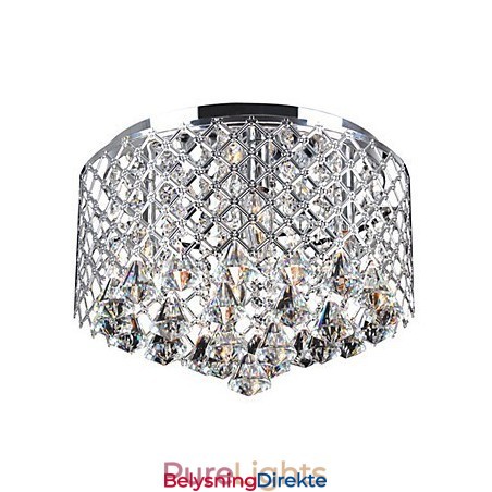 Moderne Krystall Innfelt Lampe Med 4 Lys Og Metallskjerm