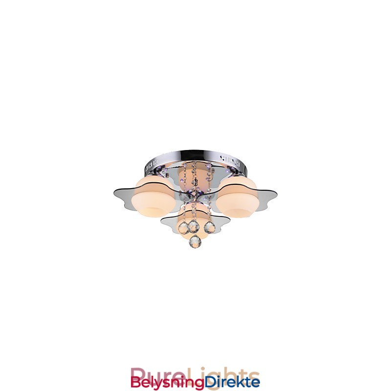 Fjernkontroll Innfelt Moderne Samtidsstil 3 Lys Med Røde Blåfarger