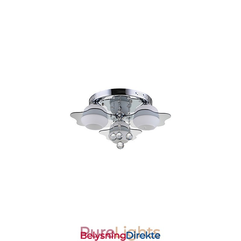 Fjernkontroll Innfelt Moderne Samtidsstil 3 Lys Med Røde Blåfarger