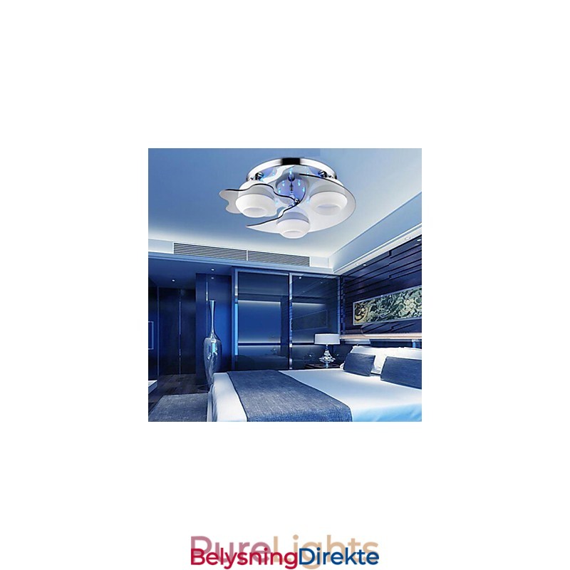 Innfelt 3 Lys Moderne Mote Kontraktert Hvit Rustfritt Stål Metall