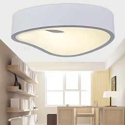 Pendellamper 1 Lys Moderne Hvitt Metall Og Akryl