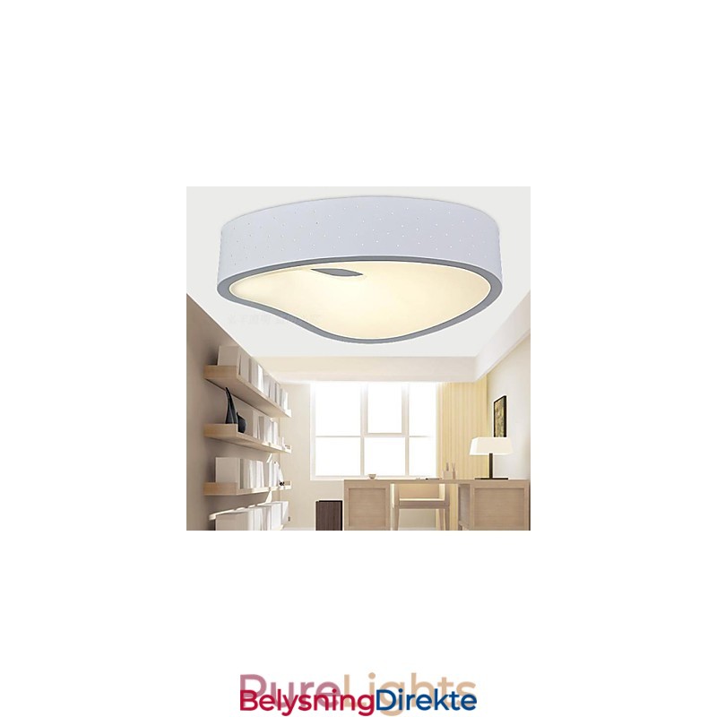 Pendellamper 1 Lys Moderne Hvitt Metall Og Akryl