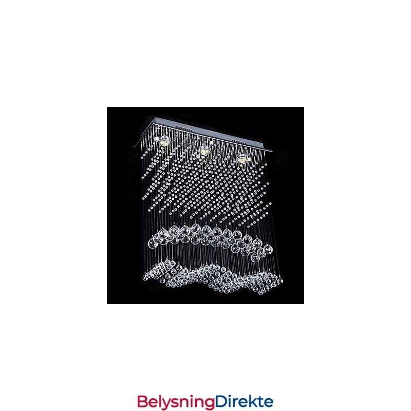 Moderne Samtidskunst Krystall Galvanisert Lysekrone Innfelt