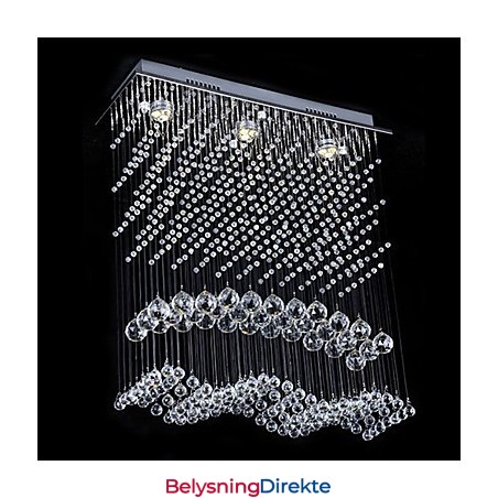 Moderne Samtidskunst Krystall Galvanisert Lysekrone Innfelt