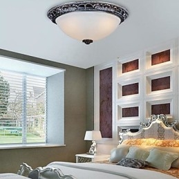 Innfelt Lampe I Glassharpiks, Sølvutskjæring, Retro, Europeisk Klassisk