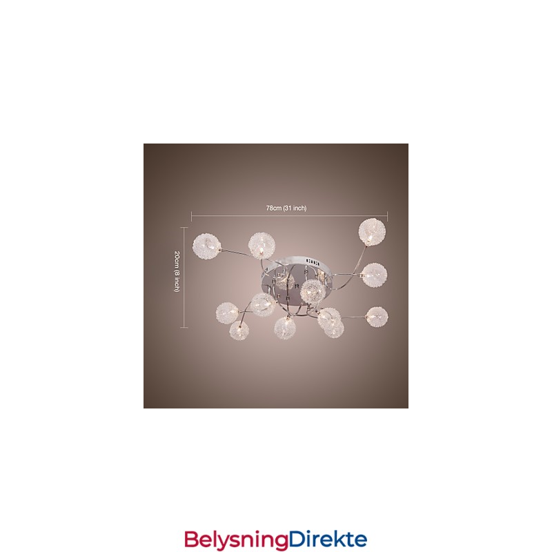 G4 12-Lyss Jernlampe Med Innfelt Montering Og Aluminiumsskjermer