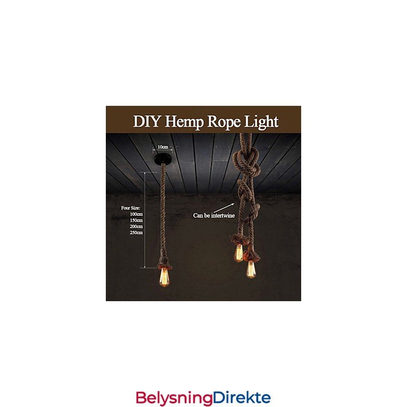 1 Lys Diy Kunst Hamptaulys Kreativ Hamptau-Dråpelys