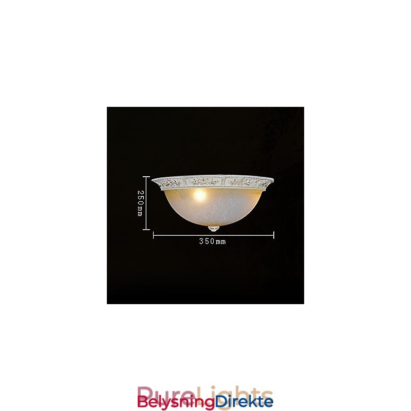 Hvit Innfelt Lys Gul Hvit Glass Harpiks Mønster Utskjæring Europeisk Klassisk